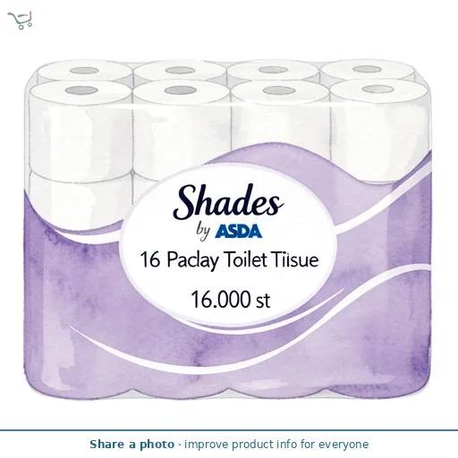 Shades by ASDA 16 Pack Everyday Toilet Tissue