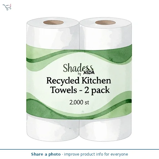 Shades by ASDA Recycled Kitchen Towels - 2 pack