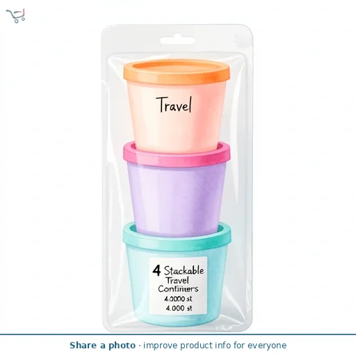 Travel 4 Stackable Travel Containers