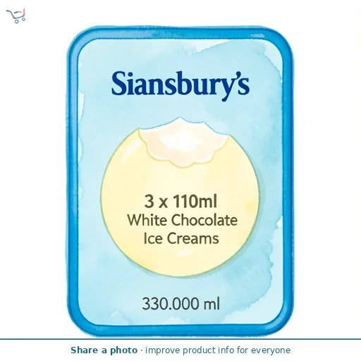 Sainsbury's 3 x 110ml White Chocolate Ice Creams