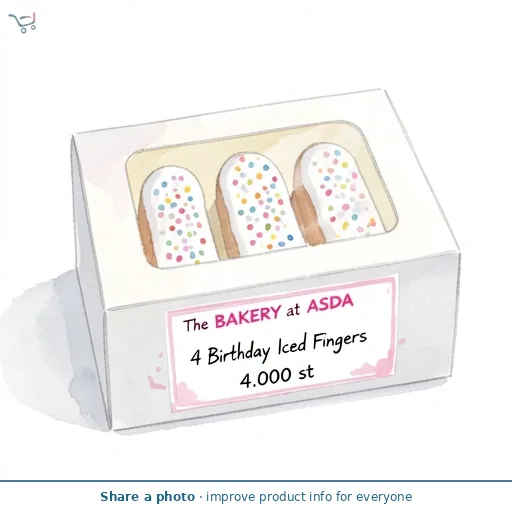 The BAKERY at ASDA 4 Birthday Iced Fingers