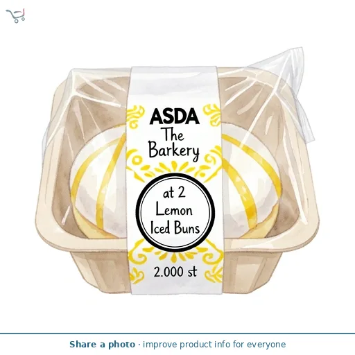 ASDA The Bakery at  2 Lemon Iced Buns