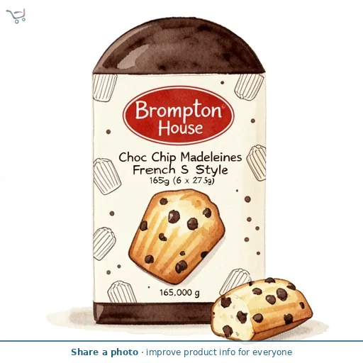Brompton House Choc Chip Madeleines French Style 165g (6 x 27.5g)