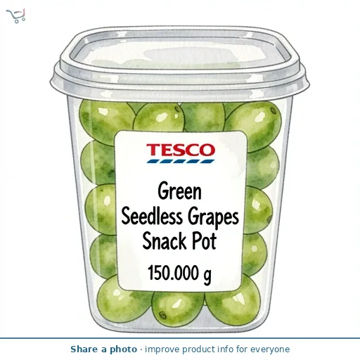 Tesco Green Seedless Grapes Snack Pot 150g