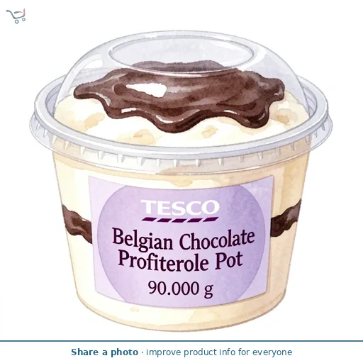 Tesco Belgian Chocolate Profiterole Pot 90g