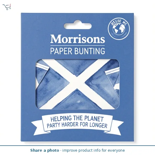 Morrisons Blue & White Flag Bunting