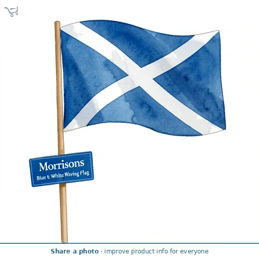 Morrisons Blue & White Waving Flag