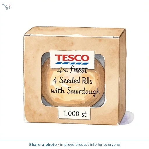 Tesco Finest 4  Seeded Rolls with Sourdough