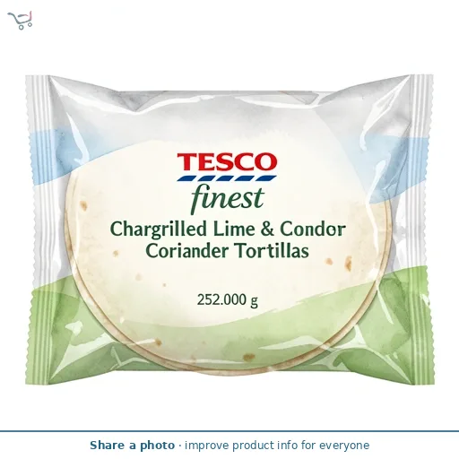 TESCO finest Chargrilled Lime & Coriander Tortillas 252g