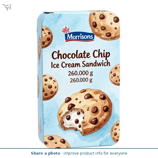 Morrisons Chocolate Chip Ice Cream Sandwich  260g
