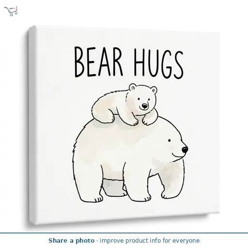 Morrisons Father's Day Bear Hugs Canvas