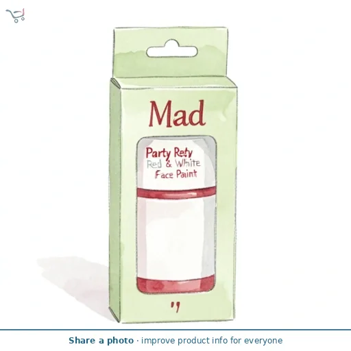 Mad Party Red & White Face Paint