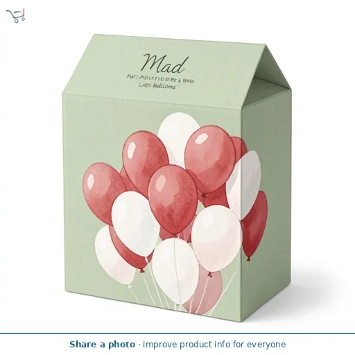Mad Party Pack of 10 Red & White Latex Balloons