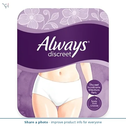 Always Discreet Incontinence Pants Women, Normal, L, 8 Pants
