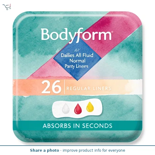 Bodyform Dailies All Fluid Normal Panty Liners 26 pack