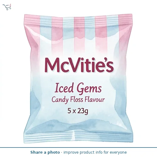 McVitie's Iced Gems Candy Floss Flavour 5 x 23g