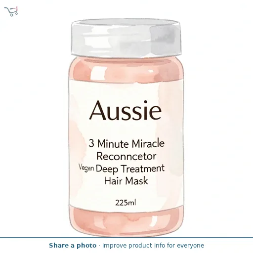 Aussie 3 Minute Miracle Reconstructor Vegan Deep Treatment Hair Mask 225ml