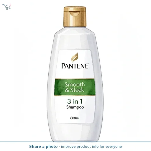 Pantene Smooth & Sleek 3 in 1 Shampoo 600ml