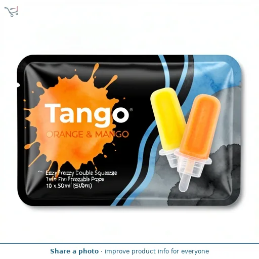 Tango Eezy Freezy Double Squeeze Orange + Mango Flavour Twin Freezable Pops 10 x 50ml (500ml)
