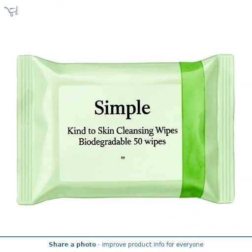 Simple Cleansing Face Wipes Biodegradable