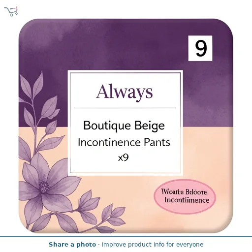 Always Boutique Beige Incontinence Pants x9