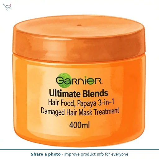 Garnier Ultimate Blends Hair Food Papaya 3-in-1 Damaged Vegan Hair Mask 390ml