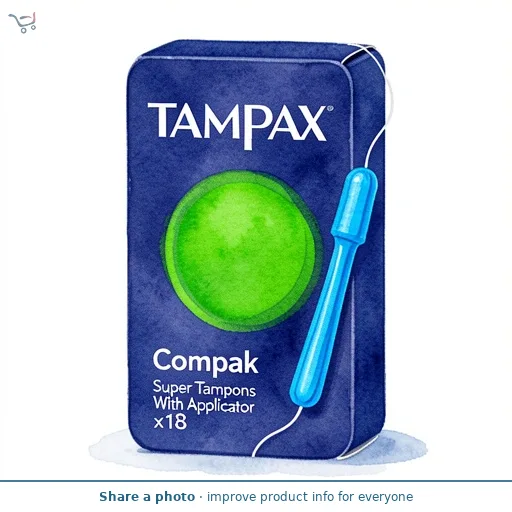 Tampax Compak Super Tampons With Applicator x18