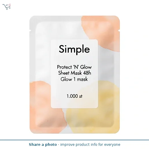 Simple Protect 'N' Glow Sheet Mask 48h Glow 1 mask