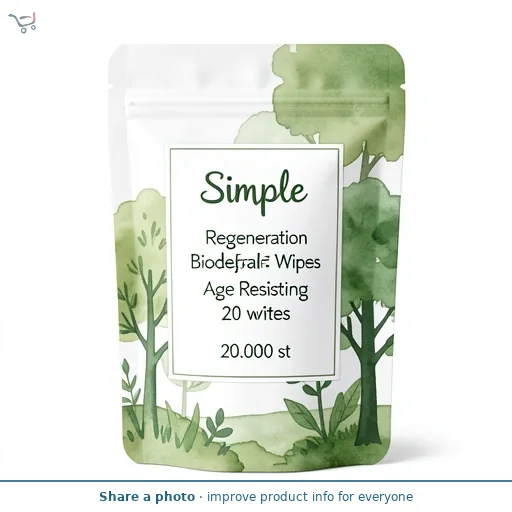 Simple Regeneration Biodegradable Facial Wipes Age Resisting 20 wipes
