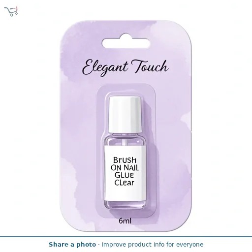 Elegant Touch Brush On Nail Glue Clear 6ml