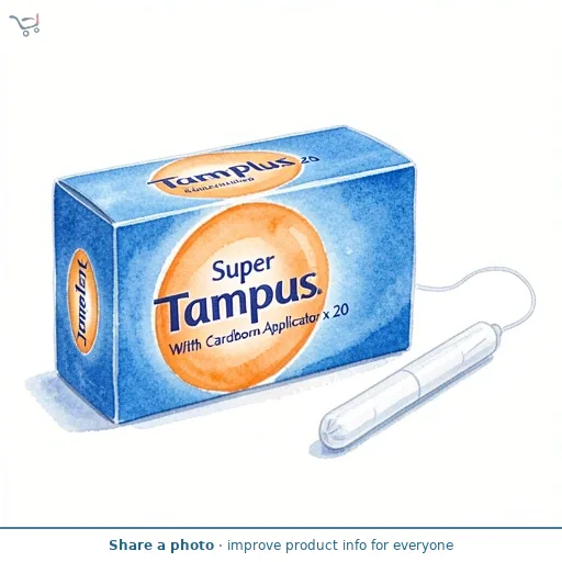Tampax Super Plus Tampons With Cardboard Applicator x 20