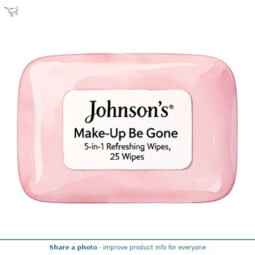 Johnson's JOHNSON'S Make-Up Be Gone 5-in-1 Refreshing Wipes, 25 Wipes