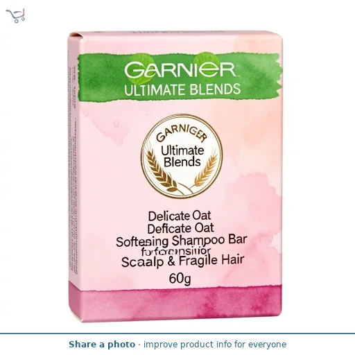 Garnier Ultimate Blends Garnier Ultimate Blends Delicate Oat Softening Shampoo Bar for Sensitive Scalp & Fragile Hair 60g