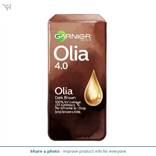 Garnier Olia Permanent No Ammonia Hair Dye Dark Brown 4.0