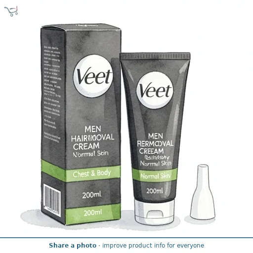 Veet Men Hair Removal Cream Chest & Body Normal Skin 200ml