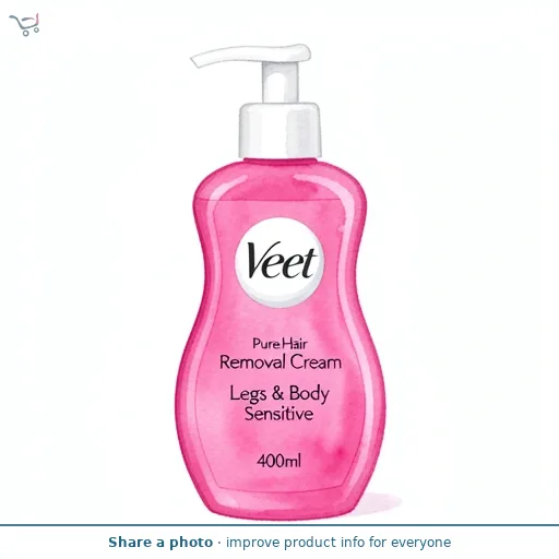 Veet Pure Hair Removal Cream Legs & Body Sensitive 400ml