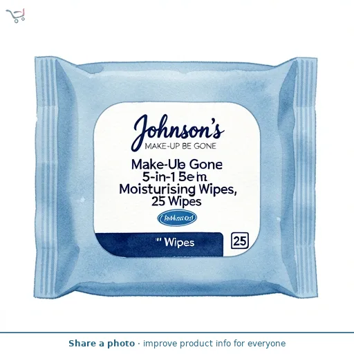 Johnson's JOHNSON'S Make-Up Be Gone 5-in-1 Moisturising Wipes, 25 Wipes