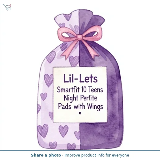 Lil-Lets Smartfit 10 Teens Night Petite Pads with Wings