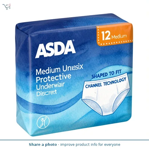 ASDA 12 Medium Unisex Protective Underwear Discreet