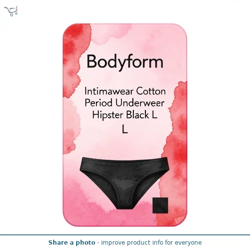 Bodyform Intimawear Cotton Period Underwear Hipster Black L