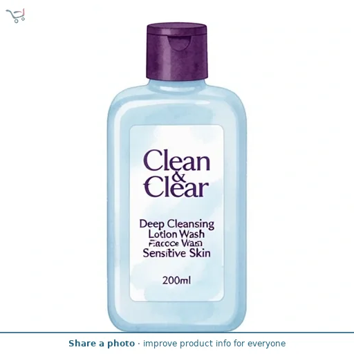 Clean & Clear Deep Cleansing Lotion Face Wash Sensitive Skin 200ml