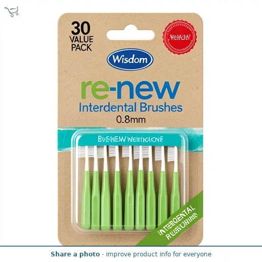 Wisdom re:new Interdental Brushes 0.8mm 30 pack