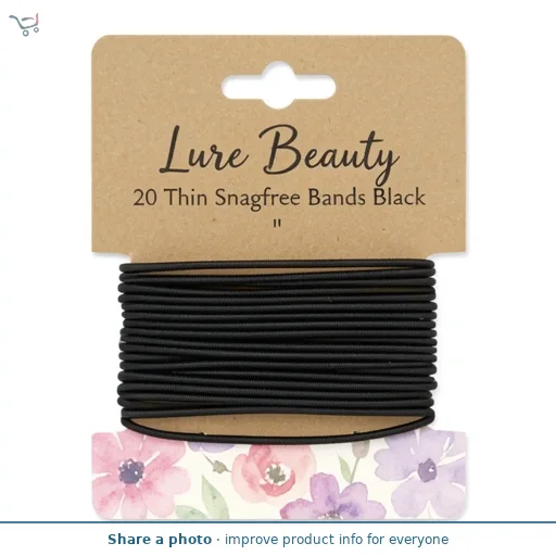 Lure Beauty 20 Thin Snagfree Bands Black