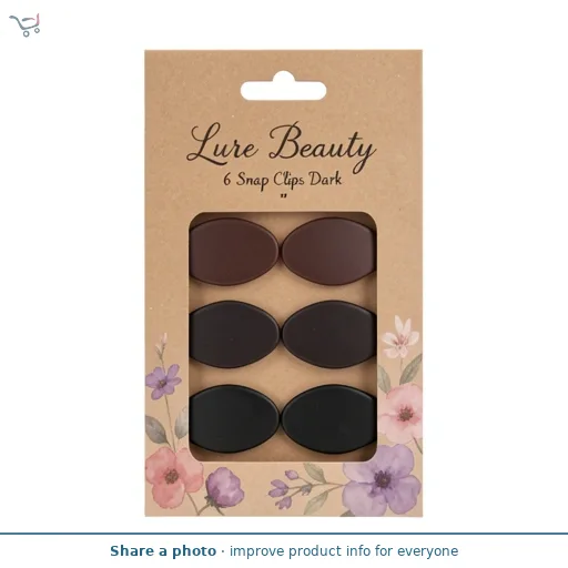 Lure Beauty 6 Snap Clips Dark