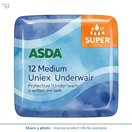 ASDA 12 Medium Unisex Protective Underwear