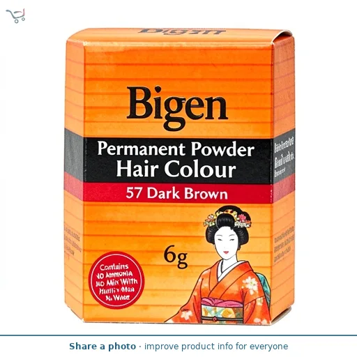 Bigen Dark Brown 57 Permanent Powder Hair Colour
