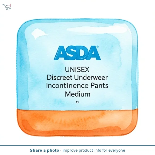 ASDA UNISEX Discreet Underwear Incontinence Pants Medium