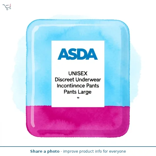 ASDA UNISEX Discreet Underwear Incontinence Pants  Pants Large
