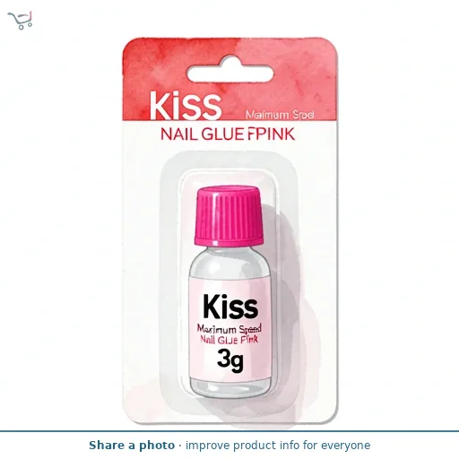 Kiss Maximum Speed Nail Glue Pink 3g