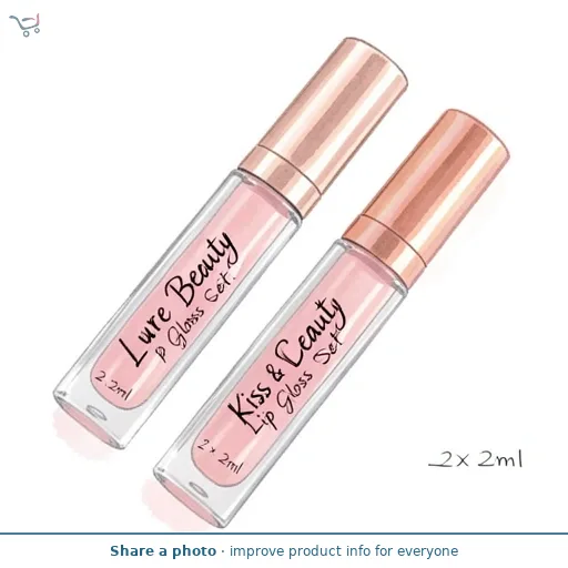 Lure Beauty Kiss & Care Lip Gloss Set 2 x 2ml